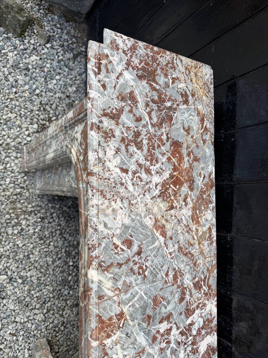 Regency fireplace in grey Ardennes marble, 18th century