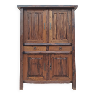 Aranjou sideboard in solid elm in the style of Olavi Hänninen 1960s