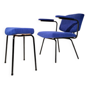 Fauteuil vintage et son - repose pieds