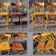 Mix 6 bistro chairs 50s/60s in curved wood