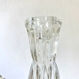 Paire de chandeliers en verre