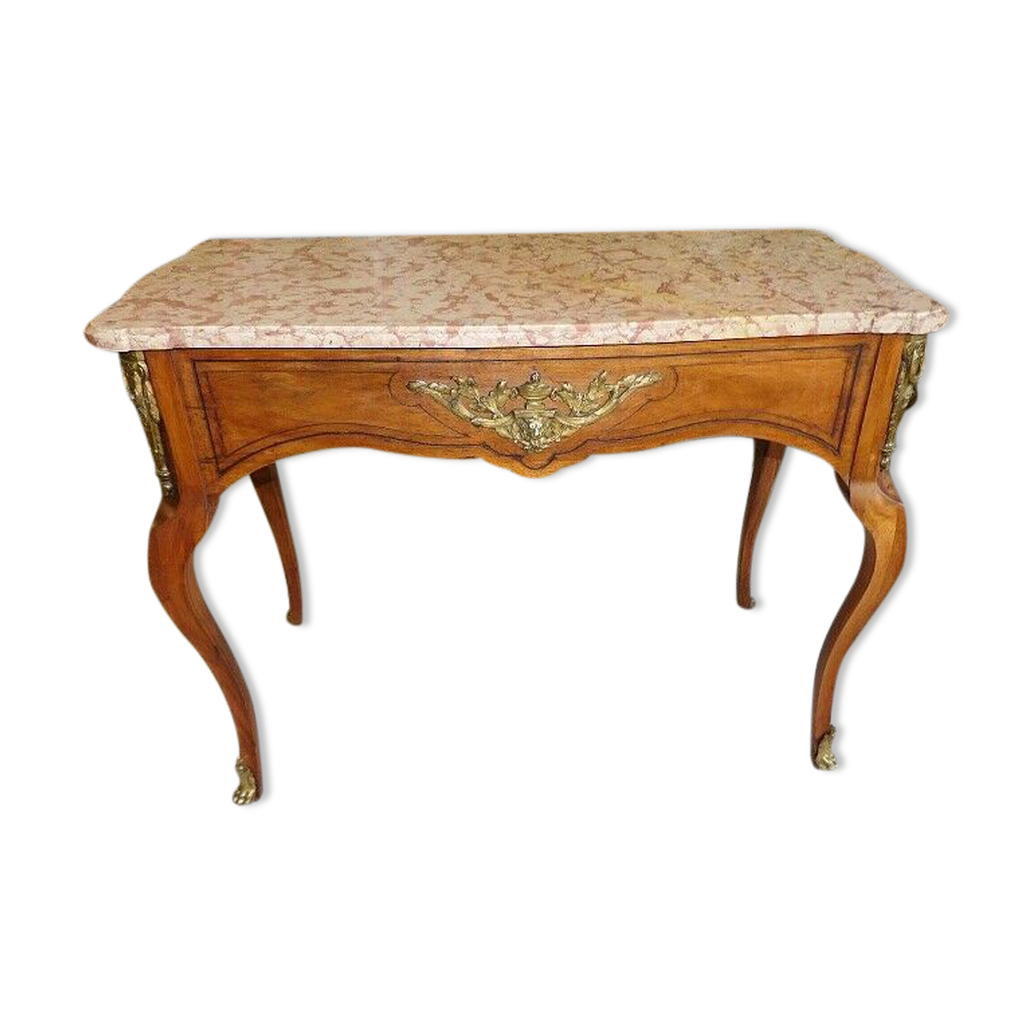 Gueridon middle table console marble tray of the 19th century