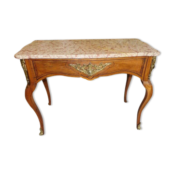 Gueridon middle table console marble tray of the 19th century