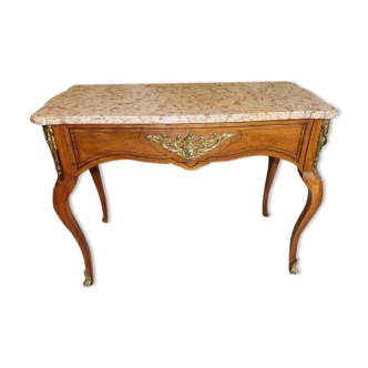Gueridon middle table console marble tray of the 19th century