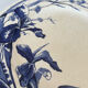 Antique blue night ironstone plate with floral pattern | Earthenware