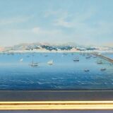 Large Neapolitan gouache: View of Naples. 19th century. Giuseppe Scoppa (attributed)