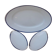 2 raviers and 1 dish old Limoges porcelain blue and gold fillets