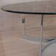 Glass and chrome coffee table from the 1970s.