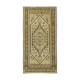 Tapis beige oriental rustique fait à la main des années 1960 115 cm x 222 cm