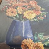 Bouquet of old watercolor flowers