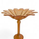 Art Nouveau Glass Compote Vase, Palm Tree Design, French, Early 20th-C