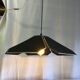Suspension flower-shaped in black and gold fabrics - 70s