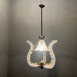 Barovier Italian Murano glass pendant light by Ercole Barovier, 1940s