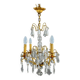 Lustre en cristal et bronze doré, début XXe siècle