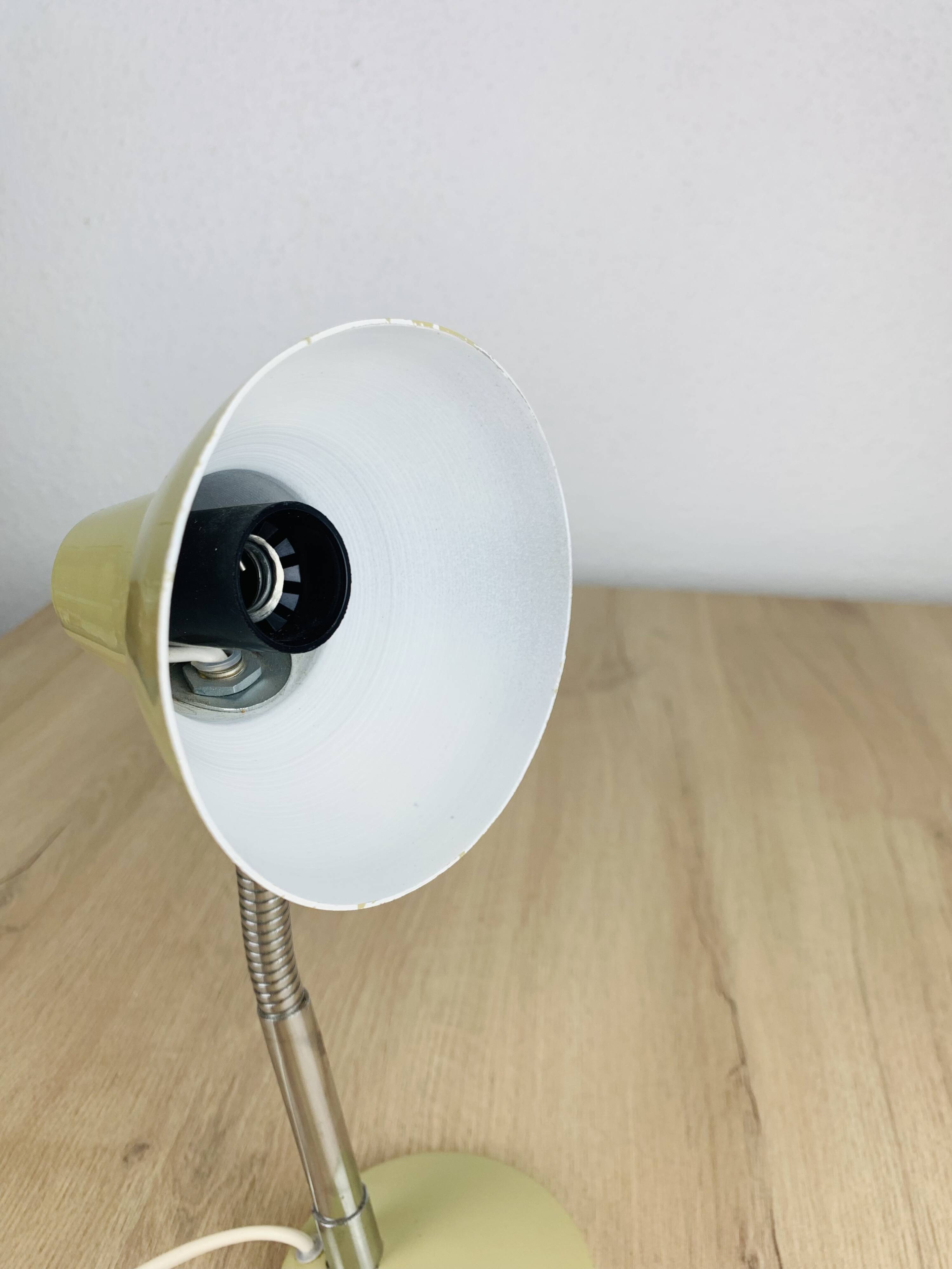 Beige metal cocotte lamp, desk or wall light, 1960s