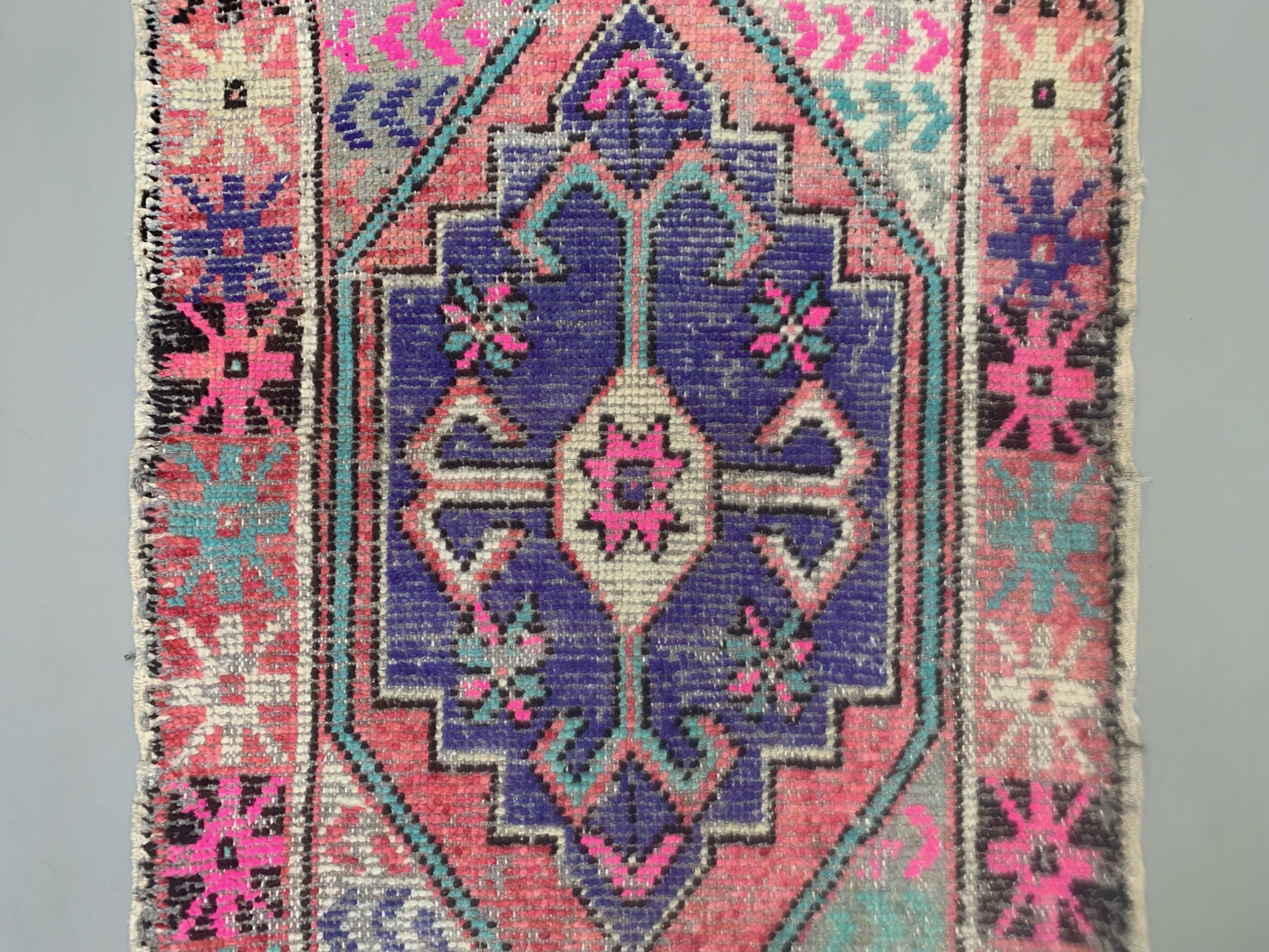 Vintage turkish oushak rug 115x83 cm carpet