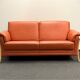 Himolla 2-Seater Orange Leather Sofa