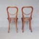 Set of two chairs Thonet n°28 heart, perforated wood seat -1903
