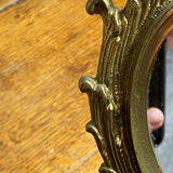 Small antique bronze mirror