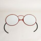 Vintage wall mirror in the shape of glasses 1980