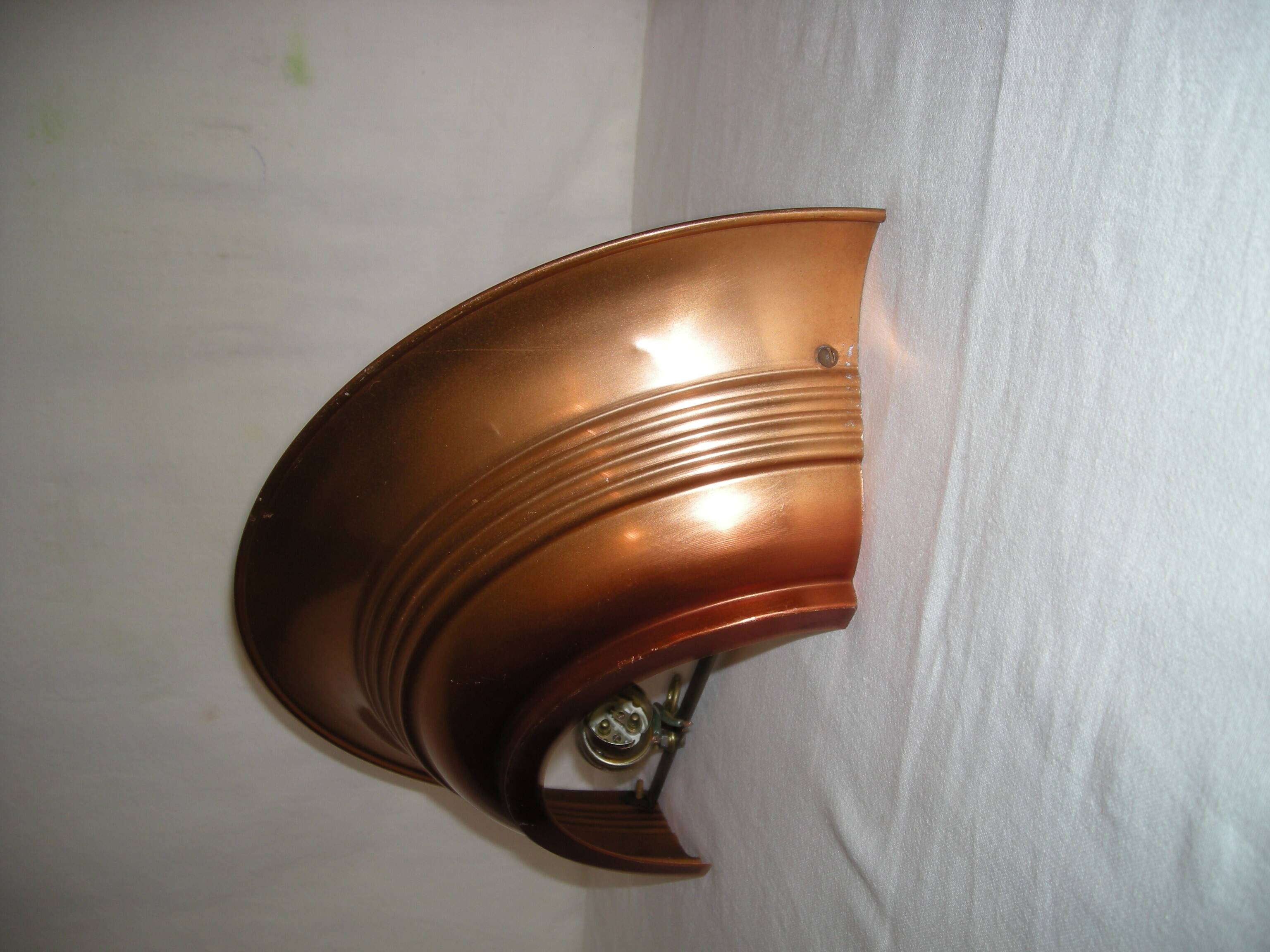 Art Deco half-moon wall lamp from the 1930s