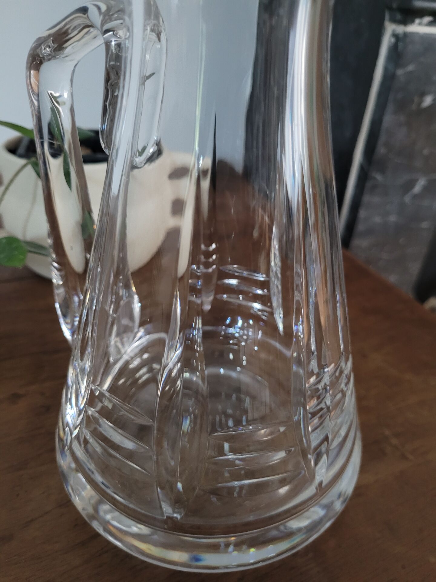 Art Deco crystal jug / pitcher