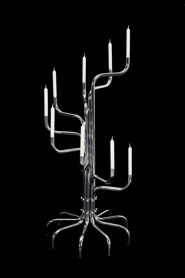 Big David Klein-Saks candle holder / Danish postmodern design / 1980s / candlestick