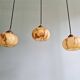 Trio de suspensions art déco en opaline marbrée, Scailmont, 1920-30