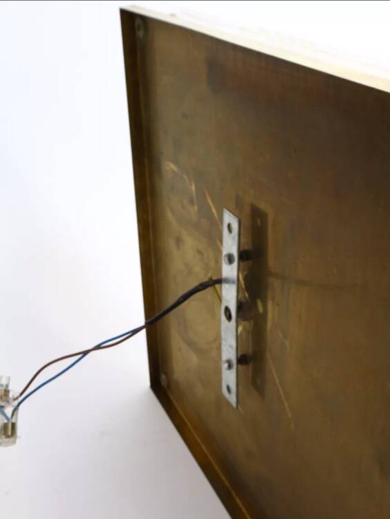 Pair of 80s sconces, white spiral decoration.