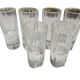 Art Deco vodka shot glasses from Hortensja Glassworks, Poland, 1950s, set of 7