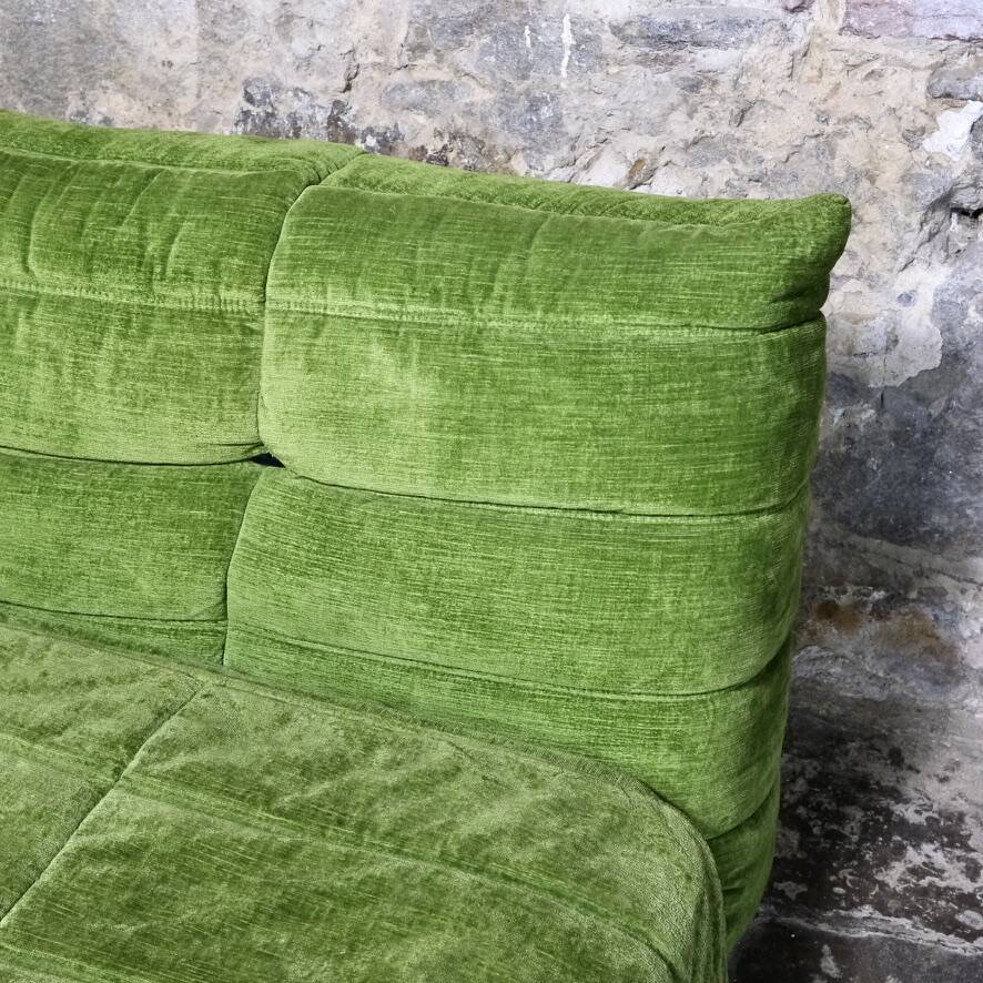 Original Togo velvet bed by Michel Ducaroy for Ligne Roset, 1970s