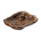 Brutalist dish in vintage gougé wood