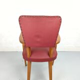 Vintage red bridge chair