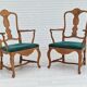 1960s, Danish design, pair of armchairs, oak wood, original very good condition