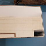 Barber mirror patinated metal surround