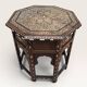 Hoshiarpur octagonal side table, rosewood, mother-of-pearl and bone, 1880