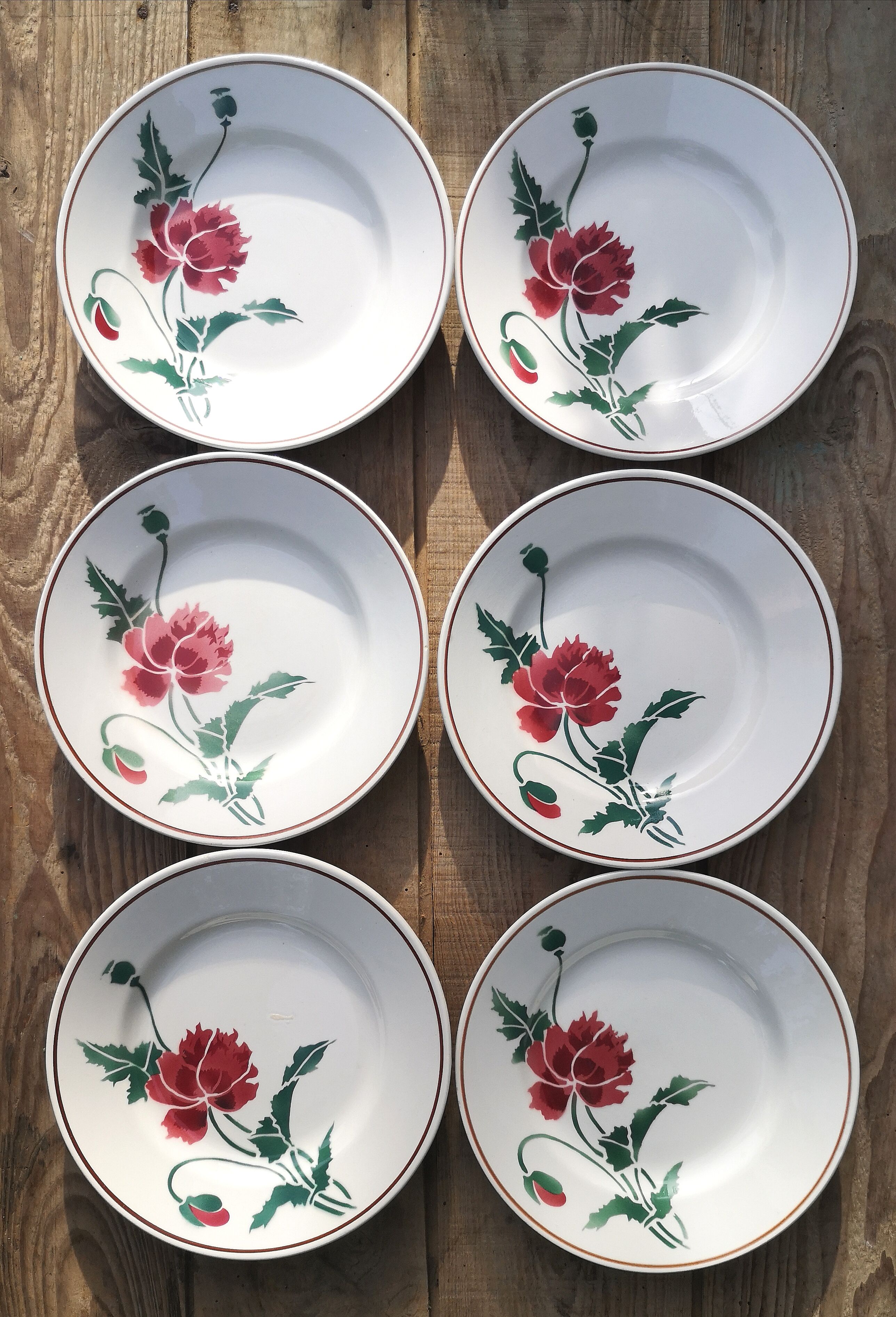 Lot de 6 assiettes à dessert "Luxeuil" Hbcm