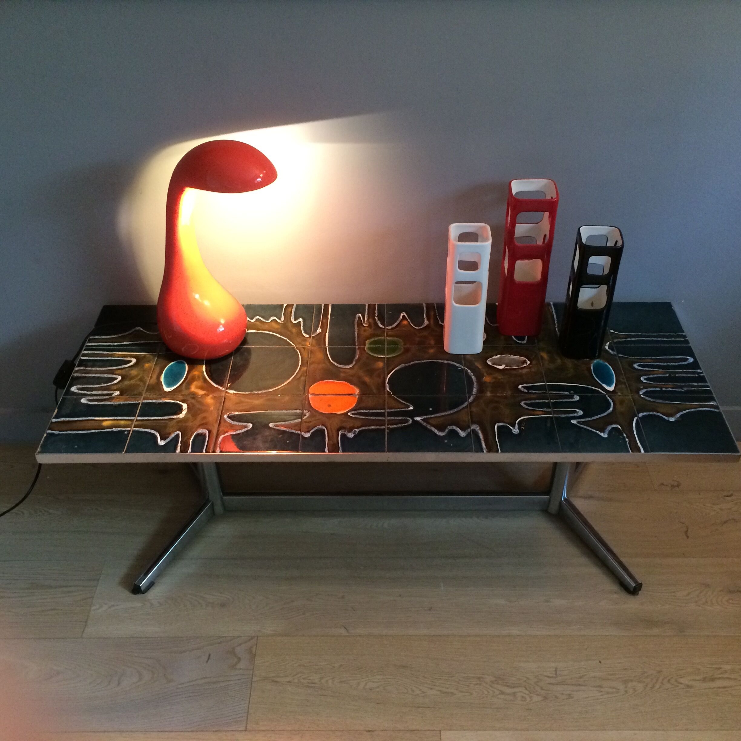 Space-age ceramic lamp, 1960