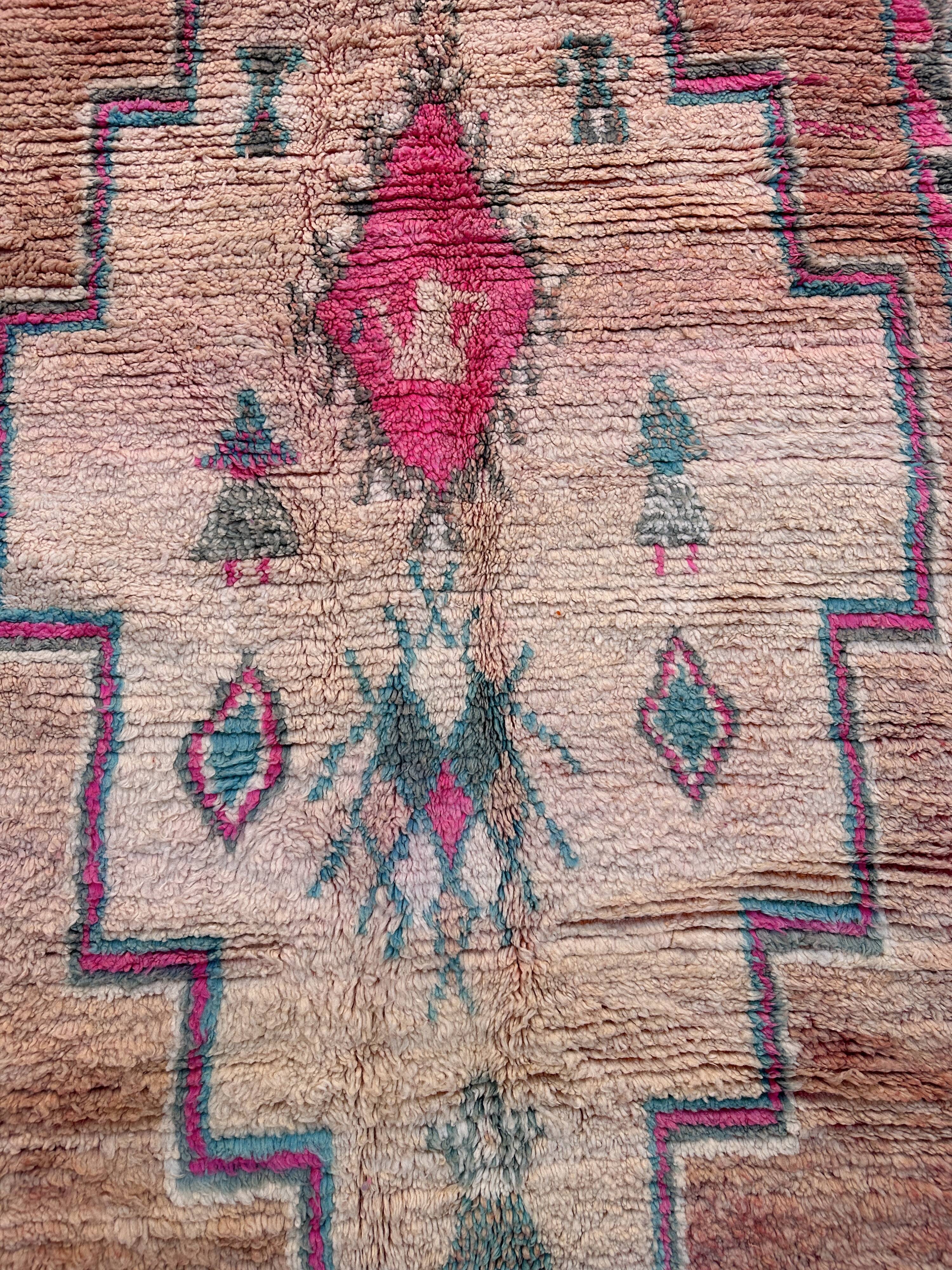 Tapis Marocain  Boujad coloré - 369 x 176 cm