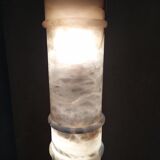 Column in bright alabaster 87 cm 3 fires