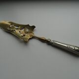 Openwork pie shovel with silver and gold metal hallmarked