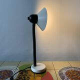 Vintage white and black metal desk lamp