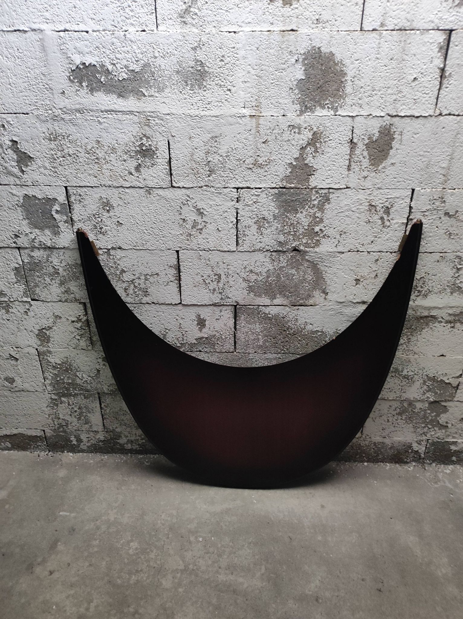 Oval Louis XVI style table with semi-circular extensions.