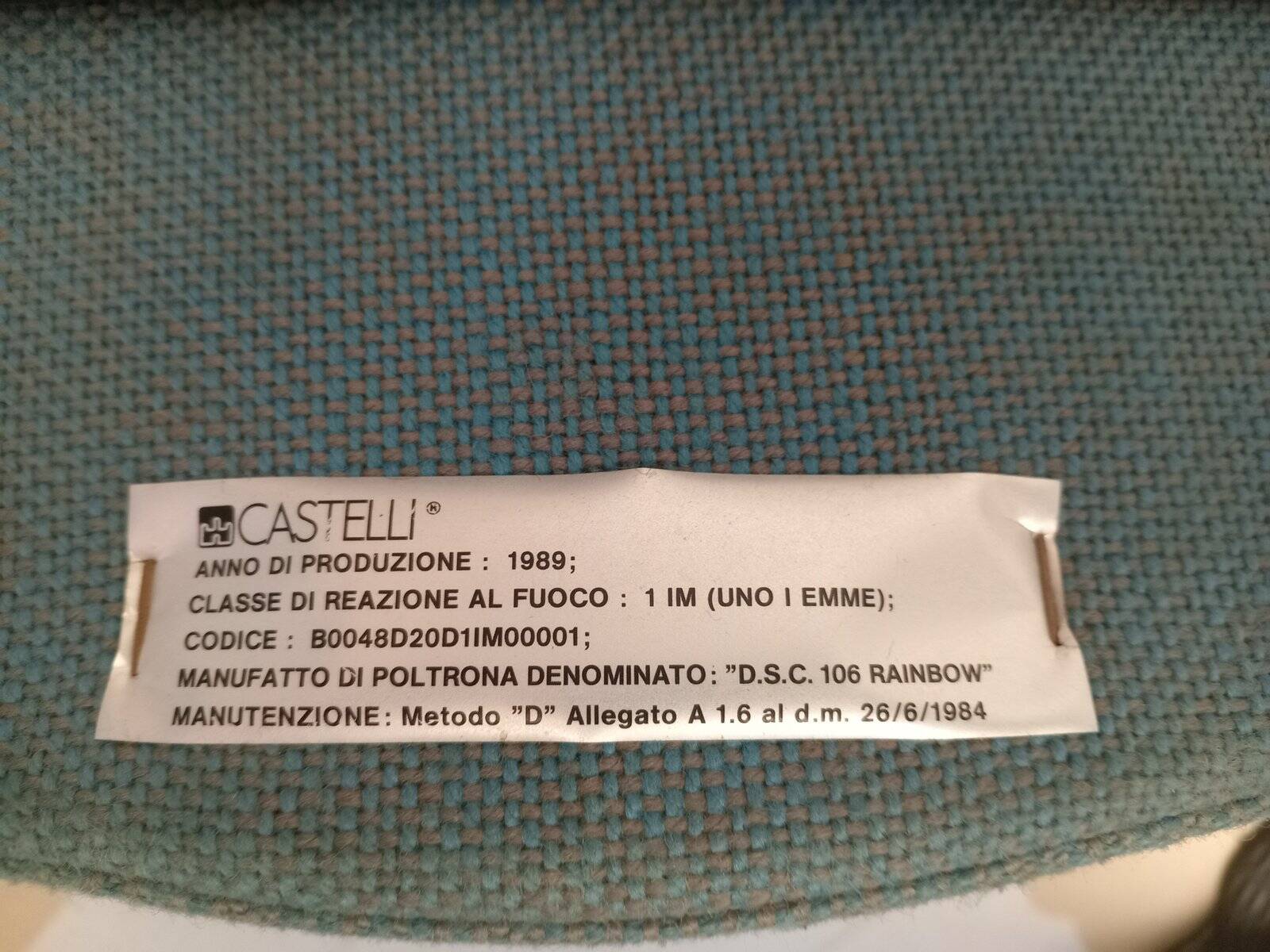 Chaise Rainbow DSC 106 par Giancarlo Piretti pour Castelli / Anonima Castelli, 1989