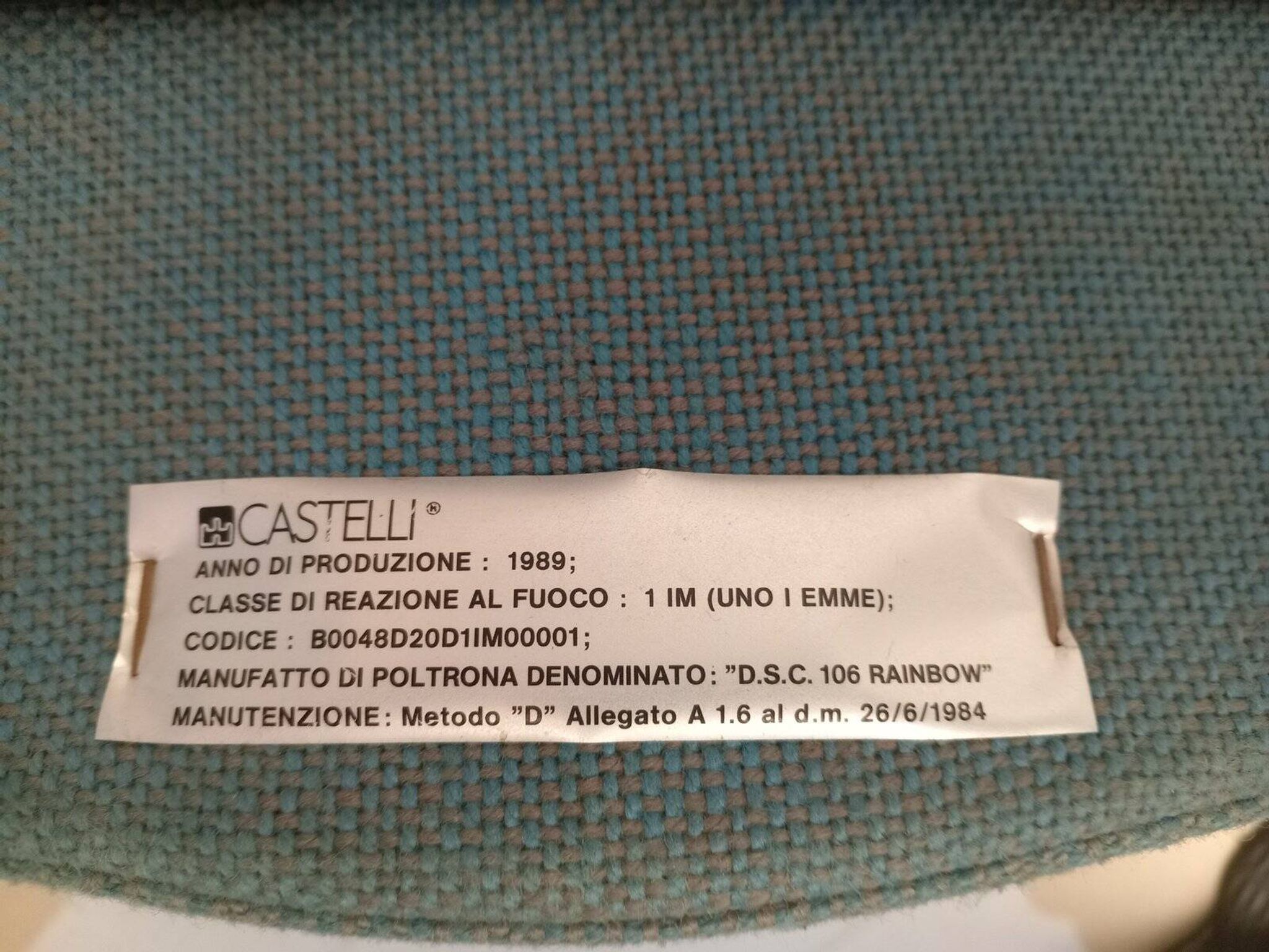 Chaise Rainbow DSC 106 par Giancarlo Piretti pour Castelli / Anonima Castelli, 1989