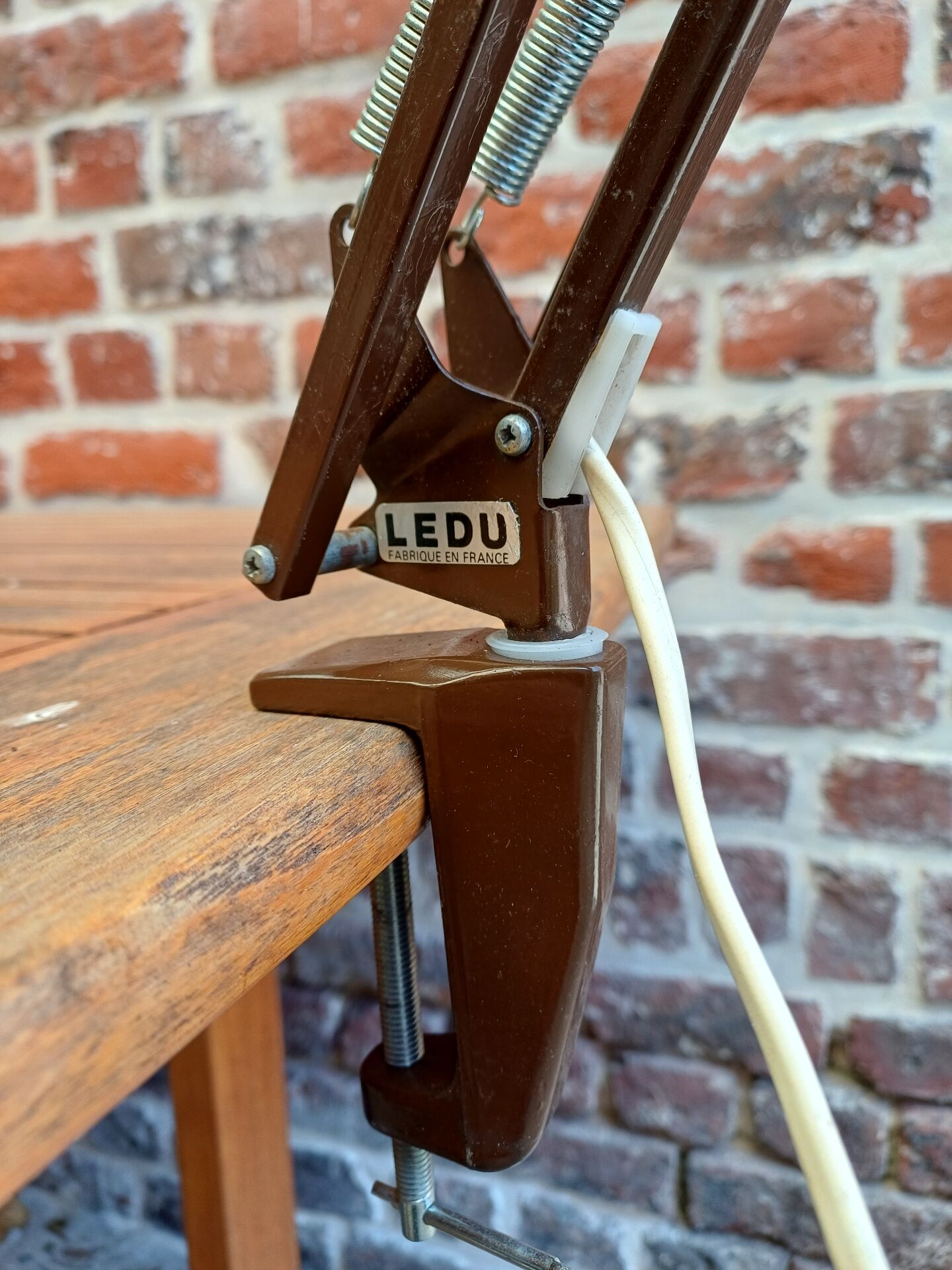 Lampe architecte Ledu marron 70's