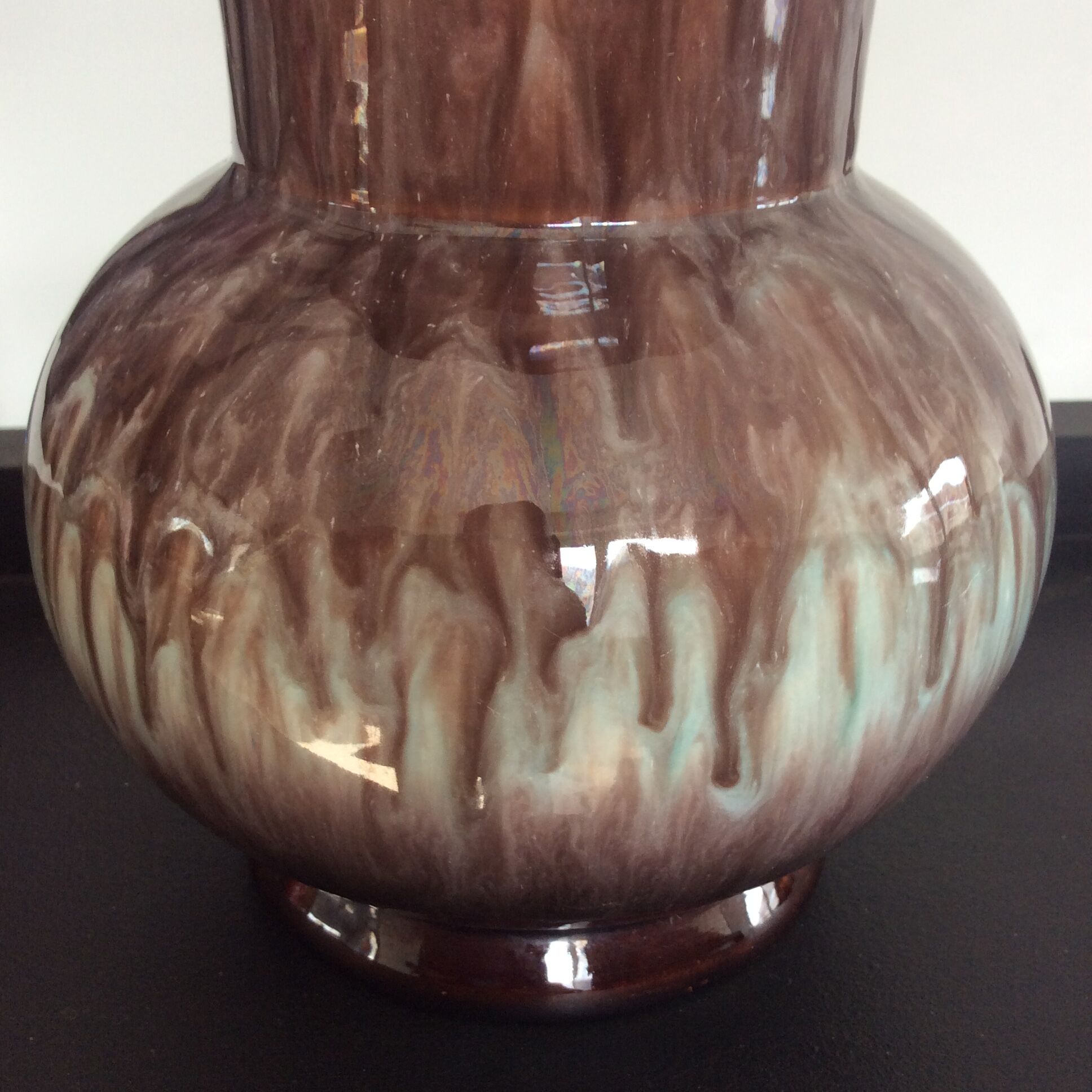 Vintage ceramic vase enamelled Germany