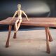Solid wood coffee table