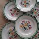 Série de 10 assiettes fleuries Sarreguemines