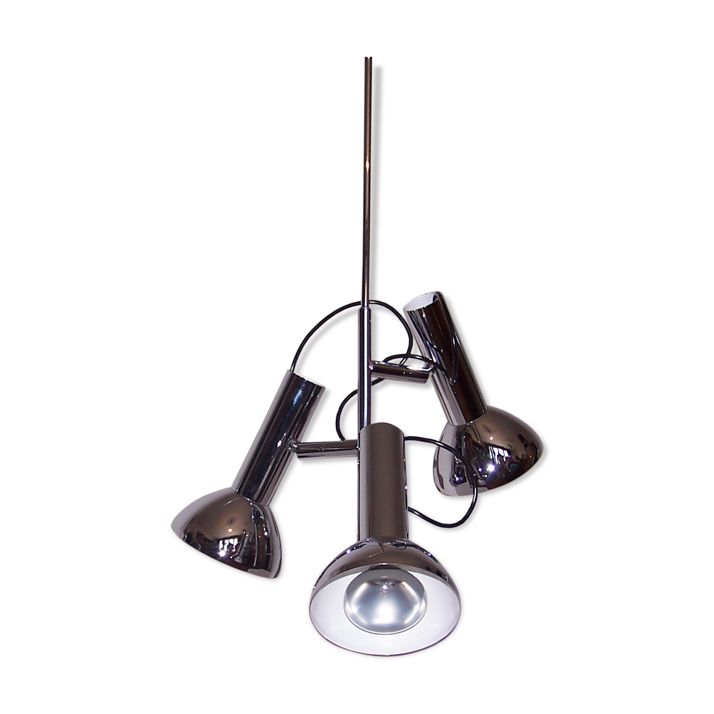 Suspension en inox Koch et Lowy des années 70